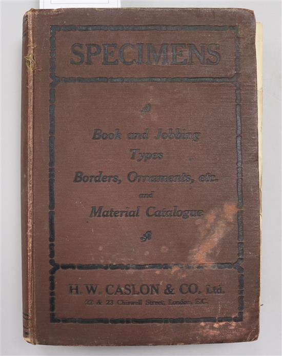 Caslow - Specimens of Types of Borders and Illustration Catalogue of Printers Joinery and Material,